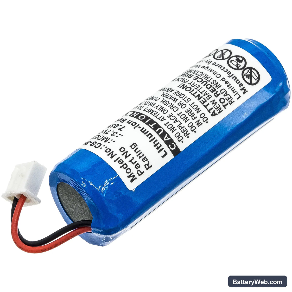 Mindeo CS3260 Replacement Battery, 3.7V, 1900mAh, Li-ion 2