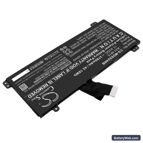 Medion Akoya E6245 Replacement Battery, 11.4V, 3700mAh, Li-Polymer 2