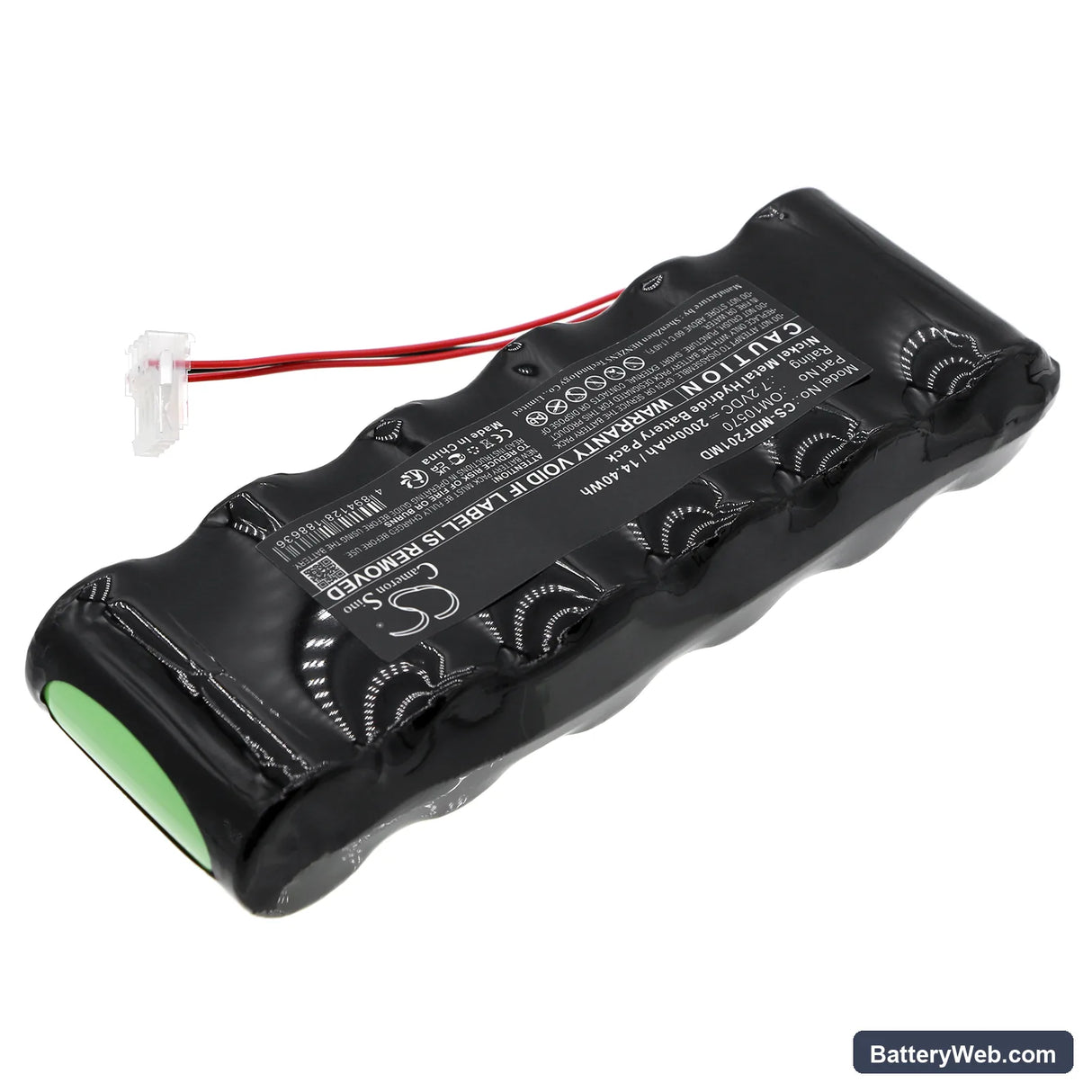 Medex 2001 Syringe Pump Replacement Battery, 7.2V, 2000mAh, Ni-MH 2