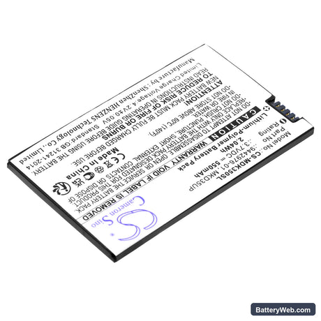 BMW X3 Replacement Battery, 3.7V, 550mAh, Li-Polymer 2