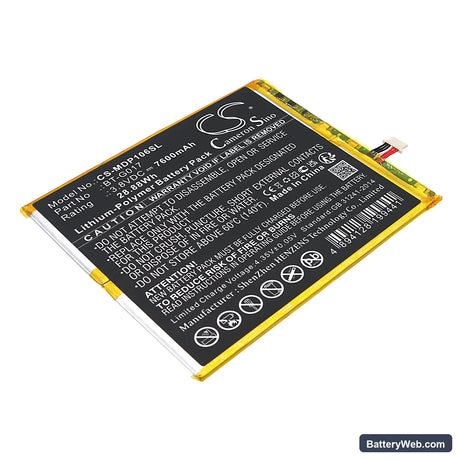 Medion Lifetab P10602 Replacement Battery, 3.8V, 7600mAh, Li-Polymer 1