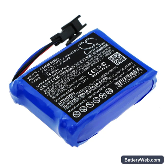 Medcaptain MP-30 Replacement Battery, 11.1V, 1500mAh, Li-ion 1