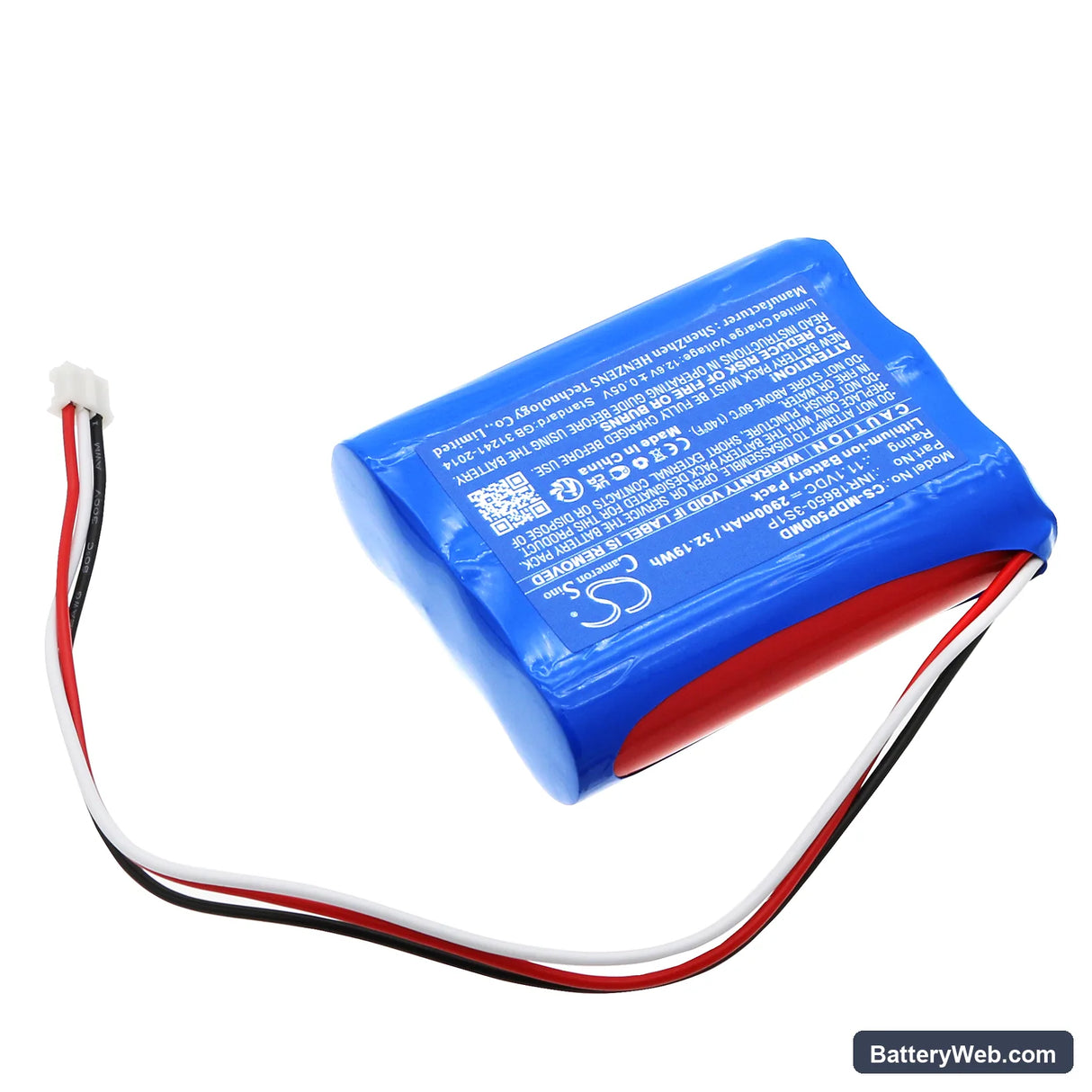 Medcaptain HP-30 Syringe Pump Replacement Battery, 11.1V, 2900mAh, Li-ion 2