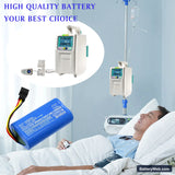 Medcaptain SYS-6010A Replacement Battery, 7.2V, 2600mAh, Li-ion 6