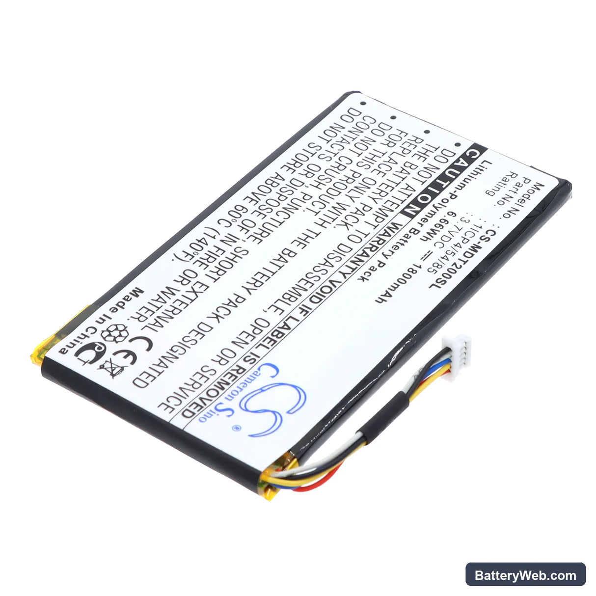 IEIMobile MODAT-200 Replacement Battery, 3.7V, 1800mAh, Li-Polymer 2