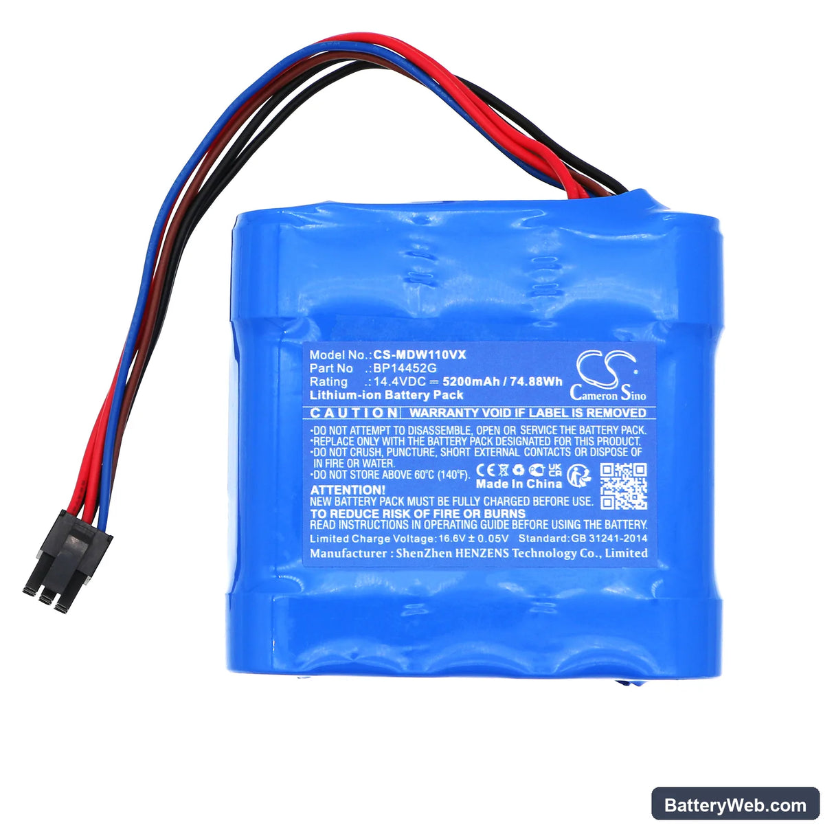 Media RM2102 Replacement Battery, 14.4V, 5200mAh, Li-ion 3
