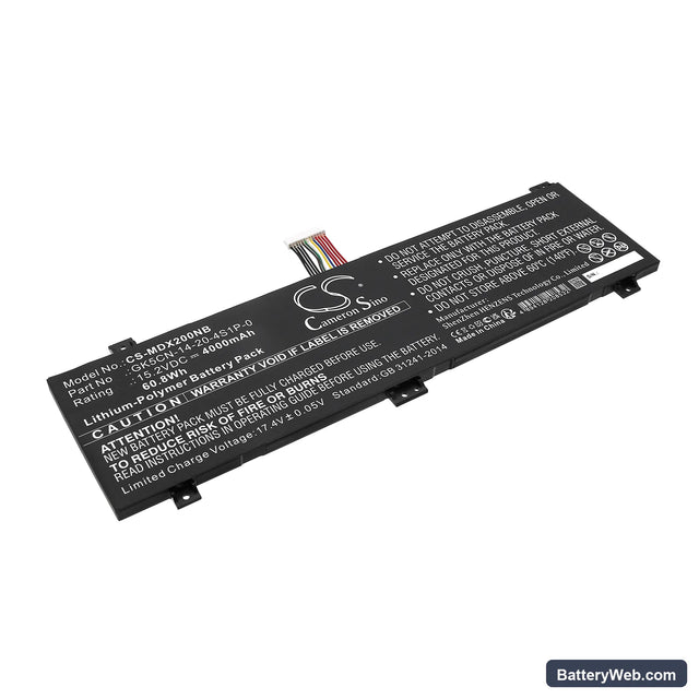 Mechrevo Z2 Air Replacement Battery, 15.2V, 4000mAh, Li-Polymer 1