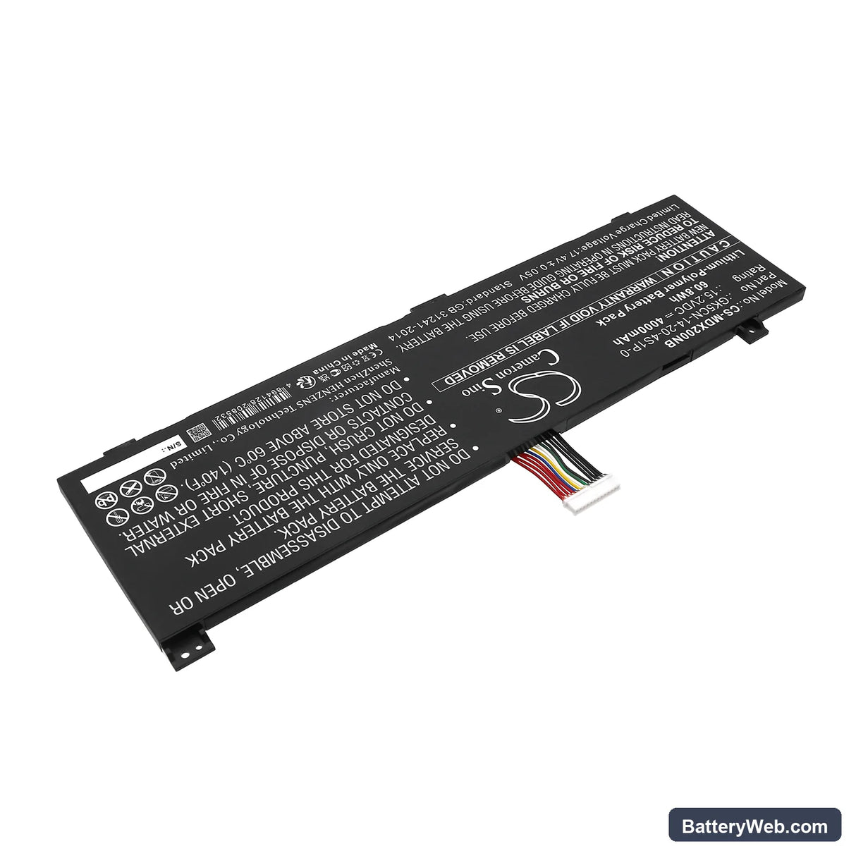 Mechrevo Z2 Air Replacement Battery, 15.2V, 4000mAh, Li-Polymer 2