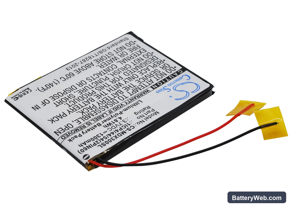 MODECOM MX3 Replacement Battery, 3.7V, 1300mAh, Li-Polymer 3