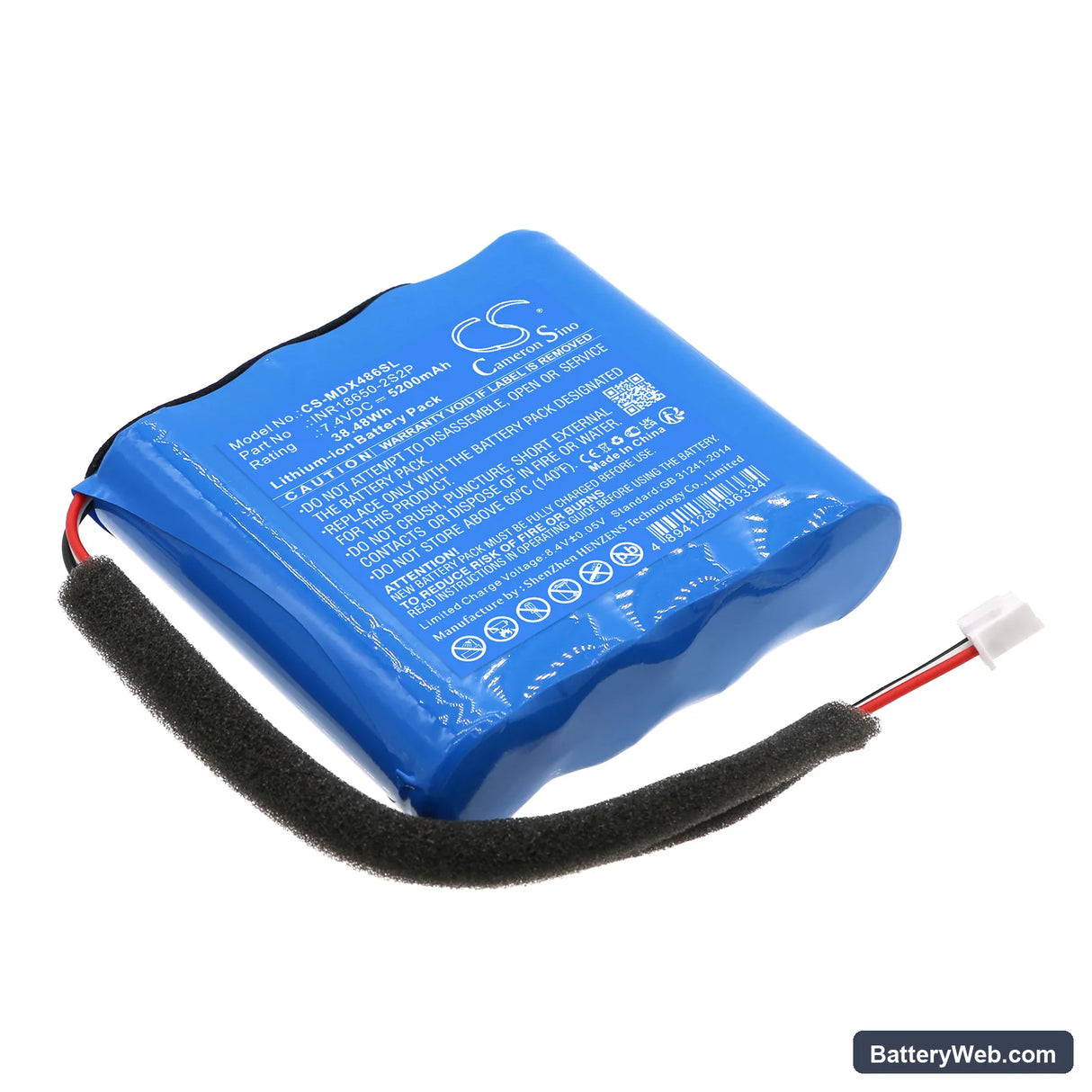 Monster DNA MAX Replacement Battery, 7.4V, 5200mAh, Li-ion 1