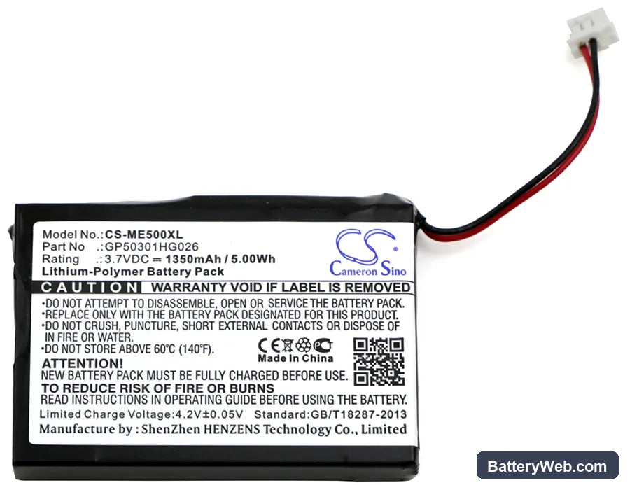 SkyGolf SG1 Replacement Battery, 3.7V, 1350mAh, Li-Polymer 3