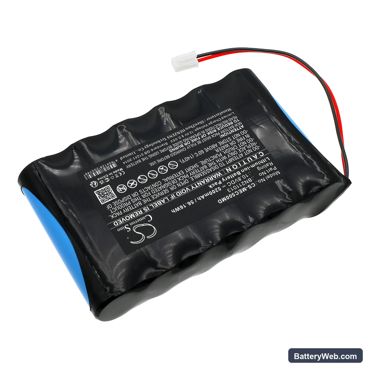 Medical Econet Compact Type 9 Replacement Battery, 10.8V, 5200mAh, Li-ion 2