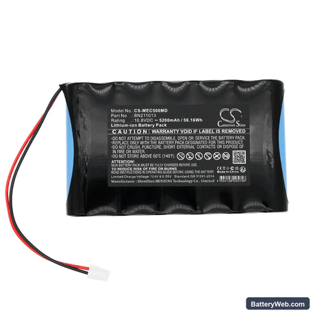 Medical Econet Compact Type 9 Replacement Battery, 10.8V, 5200mAh, Li-ion 3