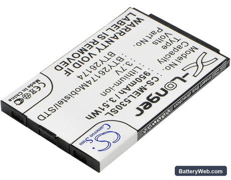 Mobistel EL530 Replacement Battery, 3.7V, 950mAh, Li-ion 2