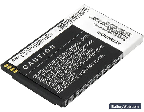 Mobistel EL530 Replacement Battery, 3.7V, 950mAh, Li-ion 3