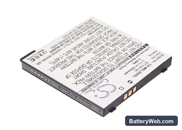 Emporia EL550 Replacement Battery, 3.7V, 550mAh, Li-ion 2