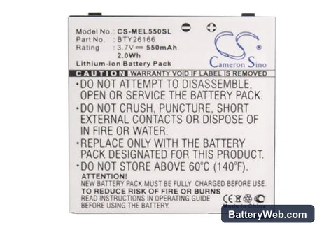 Emporia EL550 Replacement Battery, 3.7V, 550mAh, Li-ion 5