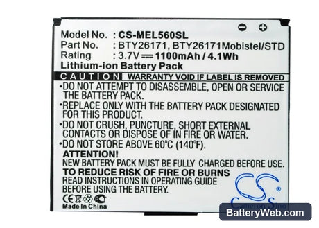 Elson EL560 Replacement Battery, 3.7V, 1100mAh, Li-ion 4