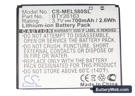 Emporia Elson EL580 Replacement Battery, 3.7V, 700mAh, Li-ion 5