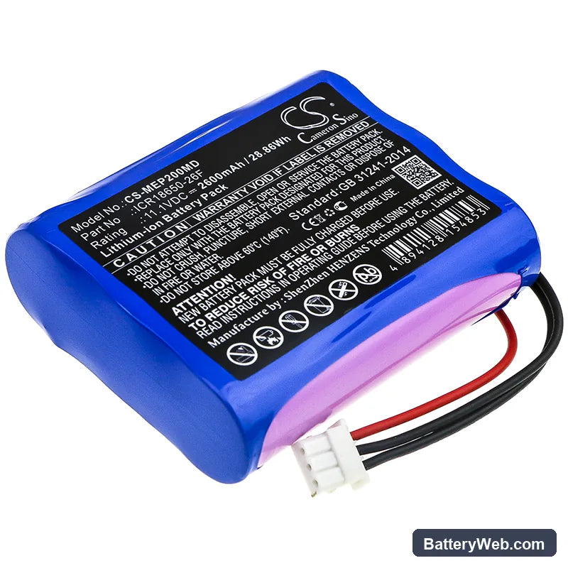 Medical Econet Compact 2 Replacement Battery, 11.1V, 2600mAh, Li-ion 1