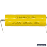 Maxell ER6 Replacement Battery, 3.6V, 2000mAh, Li-SOCl2 3