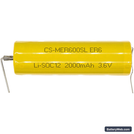 Maxell ER6 Replacement Battery, 3.6V, 2000mAh, Li-SOCl2 3