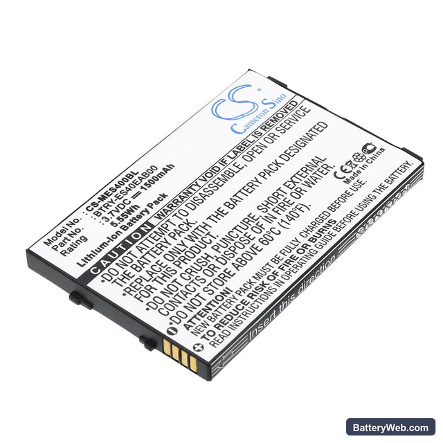 Symbol ES400 Replacement Battery, 3.7V, 1500mAh, Li-ion 1