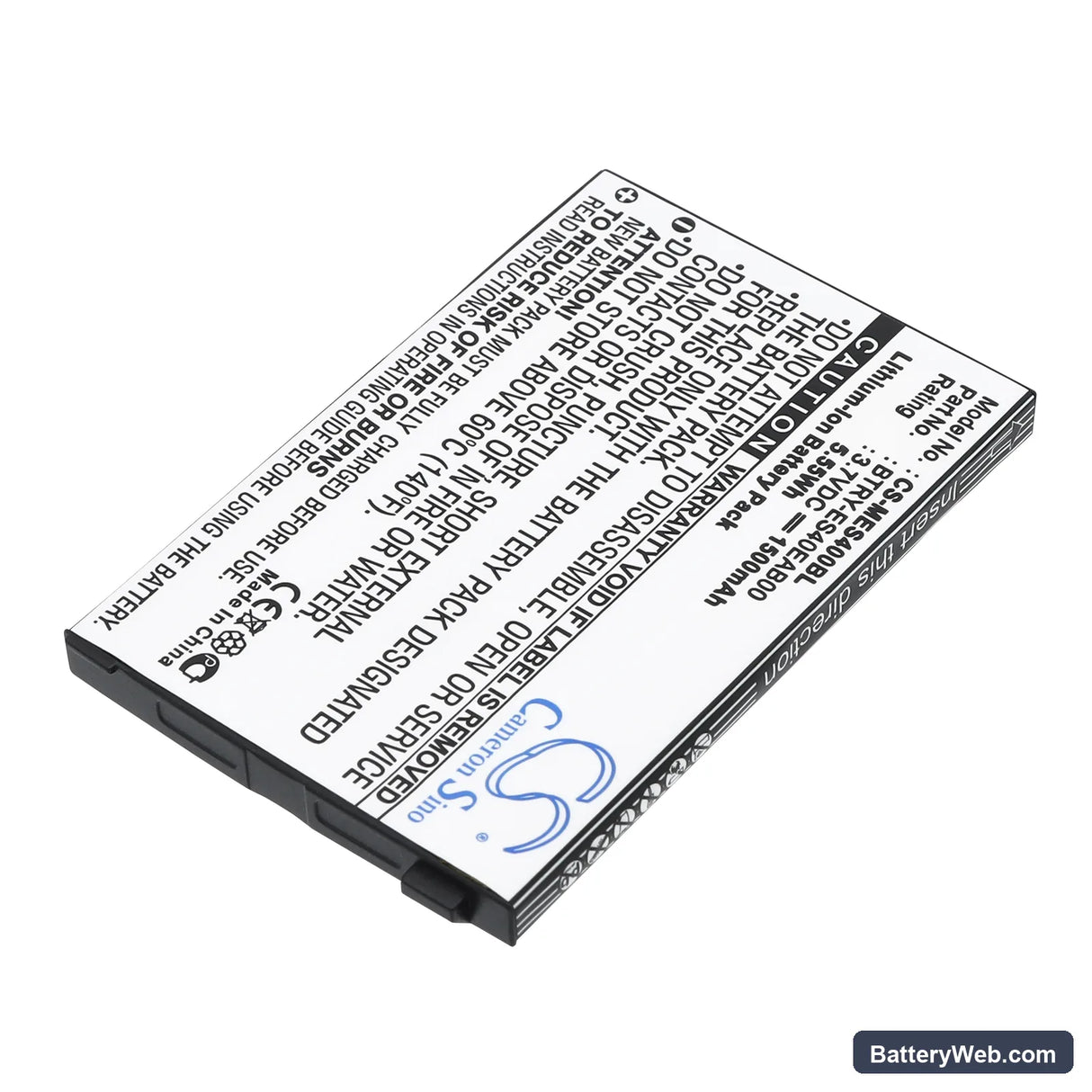 Symbol ES400 Replacement Battery, 3.7V, 1500mAh, Li-ion 2