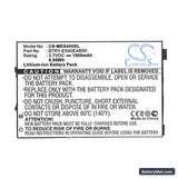 Symbol ES400 Replacement Battery, 3.7V, 1500mAh, Li-ion 5