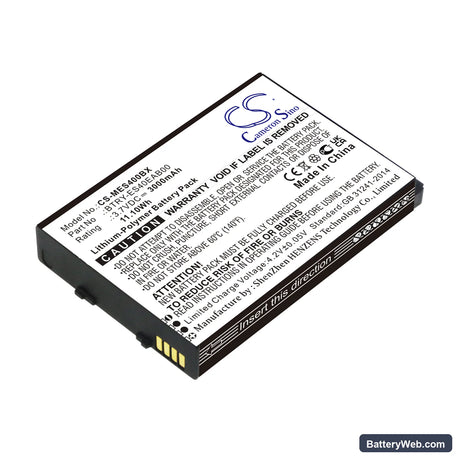 Symbol ES400 Replacement Battery, 3.7V, 3000mAh, Li-Polymer 1
