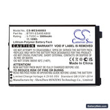 Symbol ES400 Replacement Battery, 3.7V, 3000mAh, Li-Polymer 3