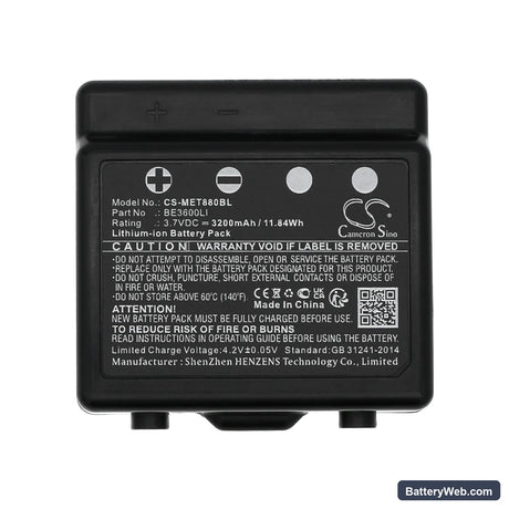 IMET M880 KRON Replacement Battery, 3.7V, 3200mAh, Li-ion 5