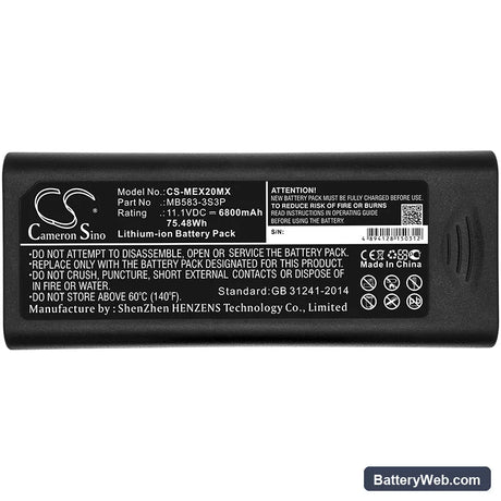 Mindray A5 Replacement Battery, 11.1V, 6800mAh, Li-ion 5