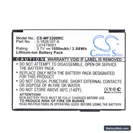 Novatel Wireless MiFi2200 Replacement Battery, 3.7V, 1050mAh, Li-ion 5