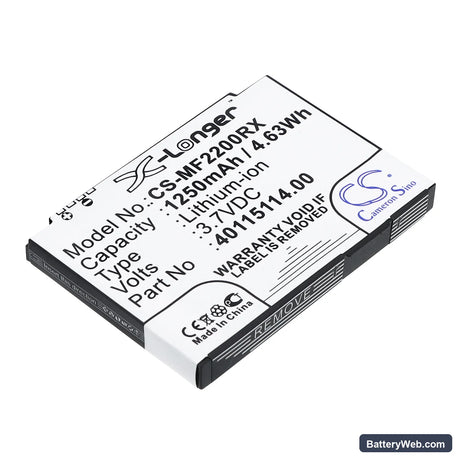 Novatel Wireless MiFi2200 Replacement Battery, 3.7V, 1250mAh, Li-ion 1