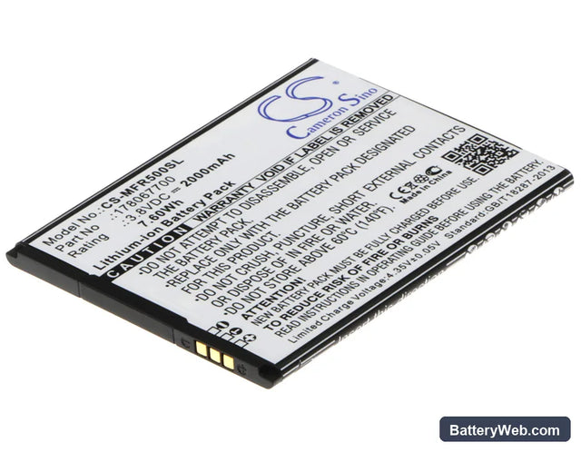 KAZAM Thunder 350L Replacement Battery, 3.8V, 2000mAh, Li-ion 1