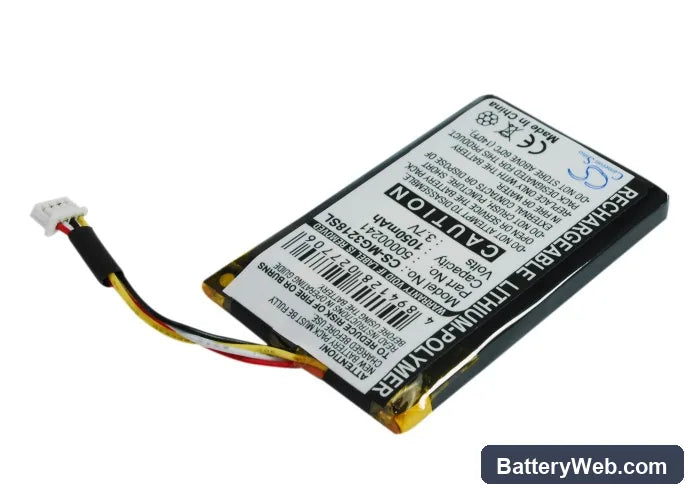 Typhoon MyGuide m imove 3218 Replacement Battery, 3.7V, 1050mAh, Li-Polymer 2