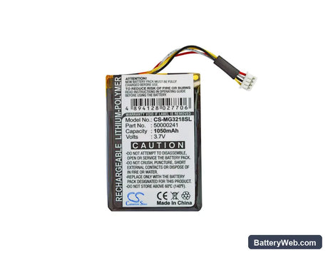 Typhoon MyGuide m imove 3218 Replacement Battery, 3.7V, 1050mAh, Li-Polymer 5