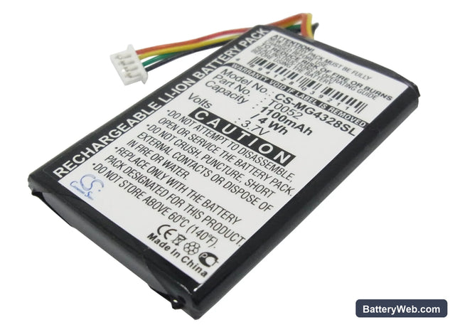 Typhoon Myguide 4328 Replacement Battery, 3.7V, 1100mAh, Li-ion 1