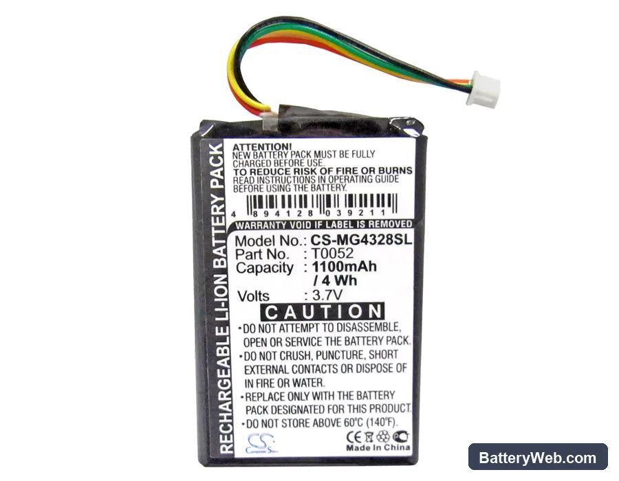 Typhoon Myguide 4328 Replacement Battery, 3.7V, 1100mAh, Li-ion 5