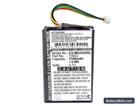 Typhoon Myguide 4328 Replacement Battery, 3.7V, 1100mAh, Li-ion 5