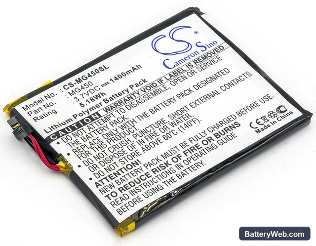 Airboard 4000 Replacement Battery, 3.7V, 1400mAh, Li-Polymer 1
