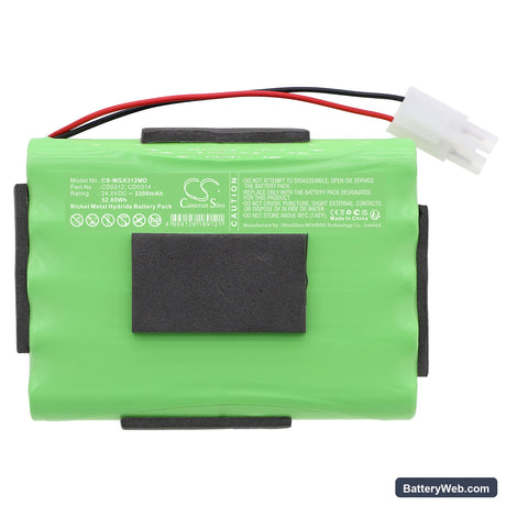 Mangar Airflo 24 low pressure air compressor Replacement Battery, 24V, 2200mAh, Ni-MH 3