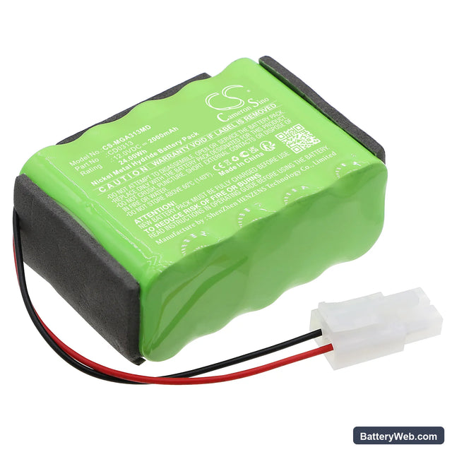 Mangar Airflo 12 Replacement Battery, 12V, 2000mAh, Ni-MH 1