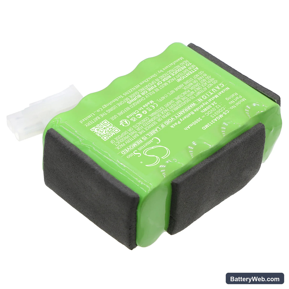 Mangar Airflo 12 Replacement Battery, 12V, 2000mAh, Ni-MH 2