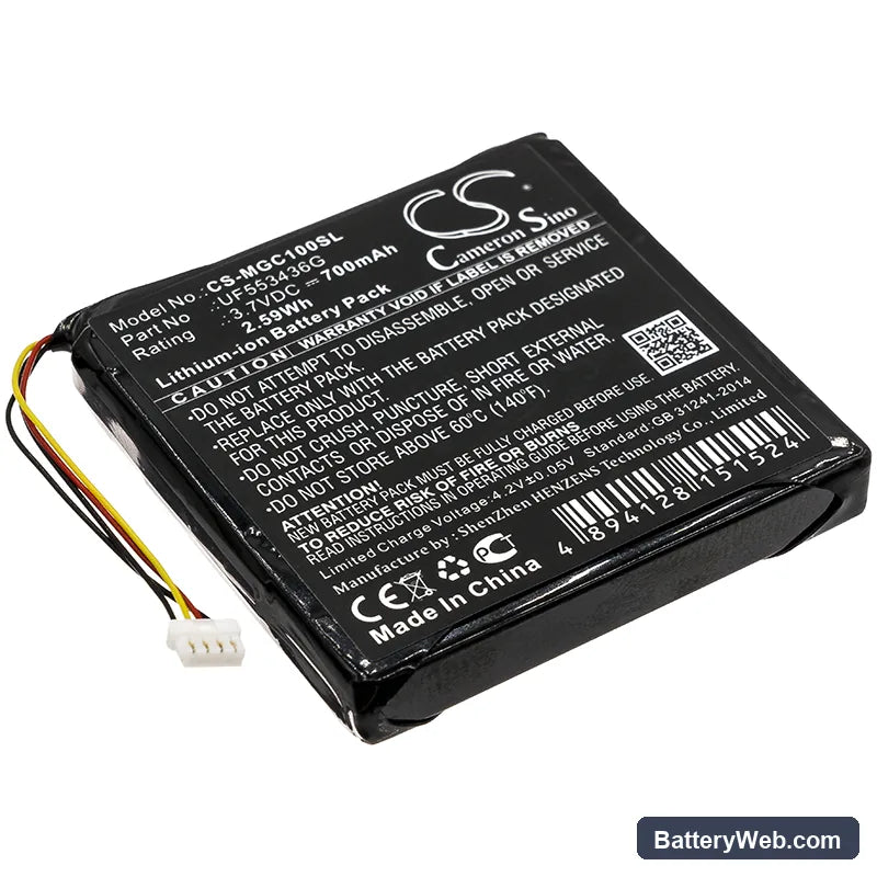 Magellan Cyclo100 Replacement Battery, 3.7V, 700mAh, Li-ion 1