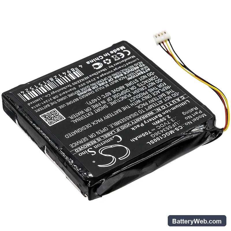 Magellan Cyclo100 Replacement Battery, 3.7V, 700mAh, Li-ion 2