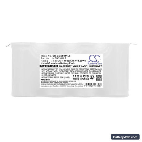Schneider 4DH4-OT3 Replacement Battery, 4.8V, 4000mAh, Ni-CD 3
