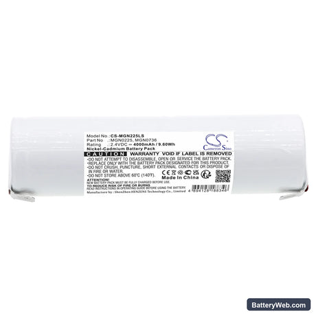 URA 130040 Replacement Battery, 2.4V, 4000mAh, Ni-CD 3