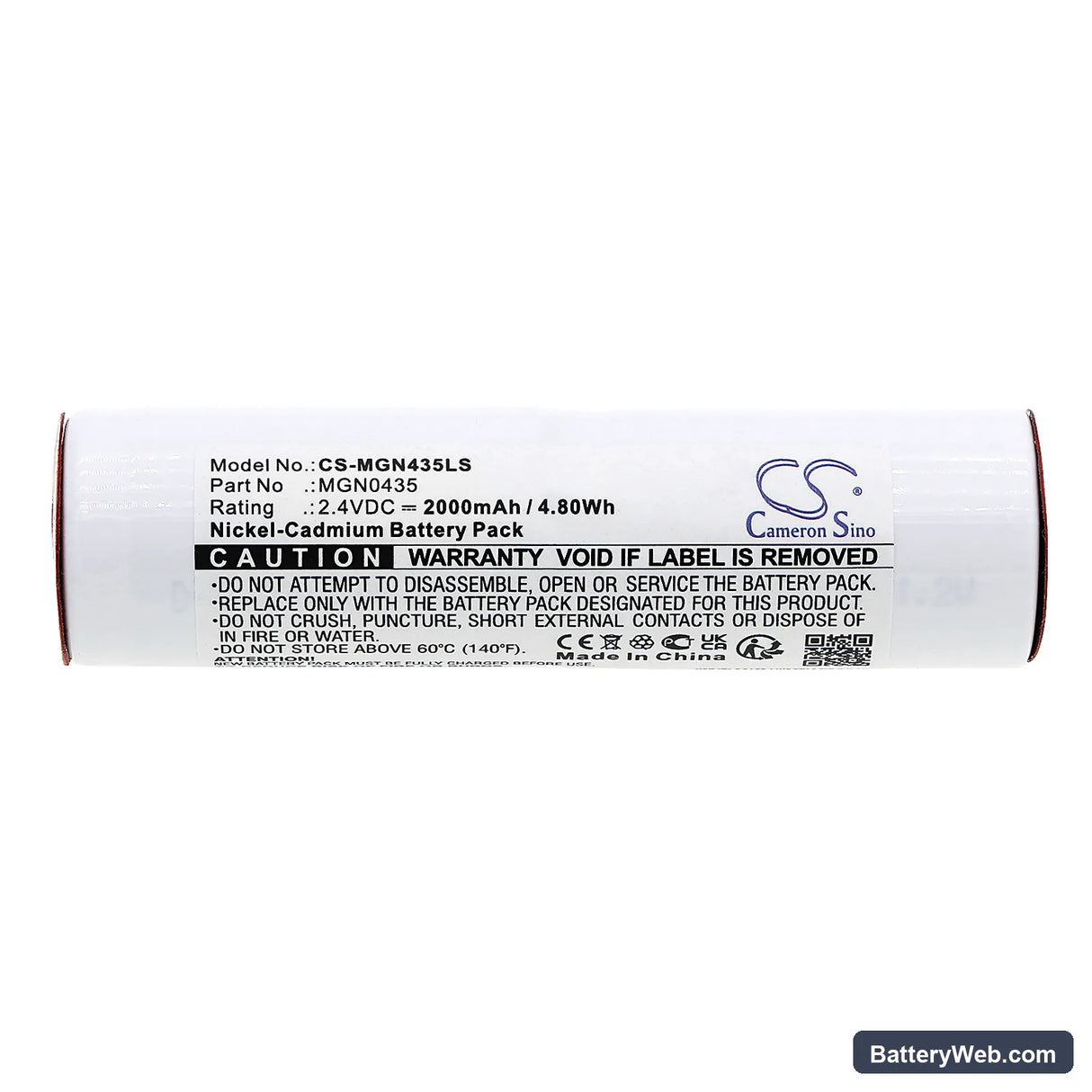 Saft 805565 Replacement Battery, 2.4V, 2000mAh, Ni-CD 3